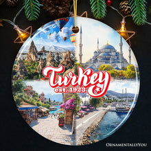 Load image into Gallery viewer, Culturally Vibrant Turkey Ceramic Ornament, Ottoman Souvenir and Christmas Tree Decor