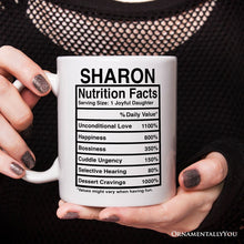 Load image into Gallery viewer, Daughter Nutrition Facts Personalized Mug, Birthday Gift with Custom Name