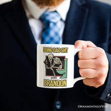 Load image into Gallery viewer, Doing Dad Stuff Personalized Mug, Funny Toilet Skeleton Gift For Dad With Custom Name