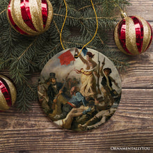 Carregar imagem no visualizador da galeria, Eugene Delacroix the Liberty Leading the People Ornament, Famous Painting Christmas Decoration Souvenir