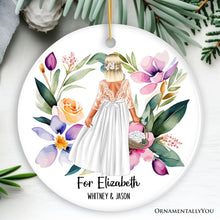 Cargar imagen en el visor de la galería, Flower Girl Personalized Ornament, Wedding Favors Gift
