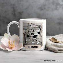 Carregar imagem no visualizador da galeria, Funny Mouse On Cruise Control Personalized Mug, Classic Steamboat Willie Gift
