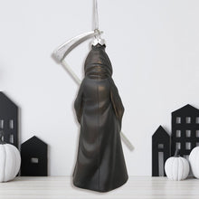 Carregar imagem no visualizador da galeria, Grim Reaper Horror Glass Ornament, Spooky Halloween Christmas Tree Resin Decoration