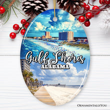 Carregar imagem no visualizador da galeria, Gulf Shores Christmas Ornament, Alabama's Coastal Souvenir and Tree Decor