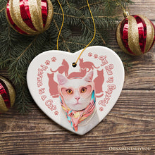 Load image into Gallery viewer, Karma is a Cat Funny Ornament, Christmas Gift for Cat Lovers
