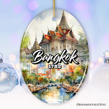 Load image into Gallery viewer, Lively Bangkok City Artistic Ceramic Ornament, Thailand Souvenir and Christmas Decor Keepsake