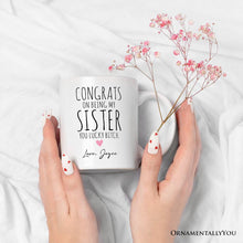 Carregar imagem no visualizador da galeria, Lucky Sister Personalized Mug, Funny Sister Gift With Custom Name