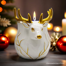 Carregar imagem no visualizador da galeria, Luxurious Ceramic Deer Candle, Holiday Home Decor Scented with an Enticing English Pear Aroma