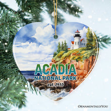 Carregar imagem no visualizador da galeria, Majestic Acadia National Park Artwork Ornament, Travel Souvenir and Christmas Gift