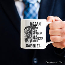 Carregar imagem no visualizador da galeria, Man of God Personalized Mug, Faith Christian Dad Gift with Custom Name