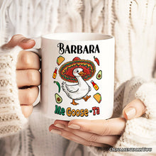Carregar imagem no visualizador da galeria, Me Goose-Ta Personalized Mug, Mexican Sombrero Goose Gift With Custom Name