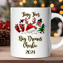 Carregar imagem no visualizador da galeria, Personalized Mug Baby Christmas Buffalo Plaid Gift