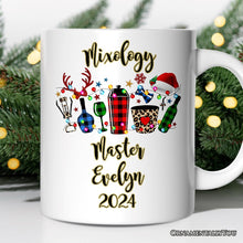 Carregar imagem no visualizador da galeria, Personalized Mug Bartender Buffalo Plaid Christmas Gift