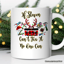 Carregar imagem no visualizador da galeria, Personalized Mug Handyman Buffalo Plaid Christmas Woodworking Gift