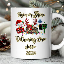 Carregar imagem no visualizador da galeria, Personalized Mug Postal Worker Buffalo Plaid Christmas Gift