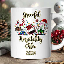 Carregar imagem no visualizador da galeria, Personalized Mug Waitress Buffalo Plaid Christmas Gift