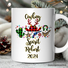 Carregar imagem no visualizador da galeria, Personalized Mug Buffalo Plaid Gunslinger Western Cowboy Style Christmas