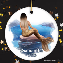 Carregar imagem no visualizador da galeria, Personalized Mermaid Women Christmas Ornament