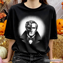 Carregar imagem no visualizador da galeria, Phantom Opera Spooky Portrait T-Shirt, Horror Villain Theme Halloween Tee