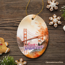 Carregar imagem no visualizador da galeria, San Francisco Golden Gate Bridge Art Ornament, Travel Souvenir Gift