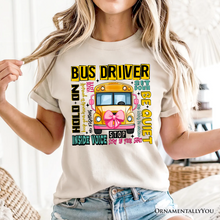Carregar imagem no visualizador da galeria, School Bus Driver T-Shirt, Funny Back to School Occupation Tee