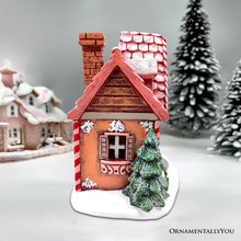 Carregar imagem no visualizador da galeria, Sparkling Pink Winter Magic LED Gingerbread Home Figurine, 7" Lighted Christmas Decoration Decor