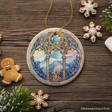 Load image into Gallery viewer, Suncatcher Window Stained Glass Style Ceramic Ornament, Christmas Gift and Decor