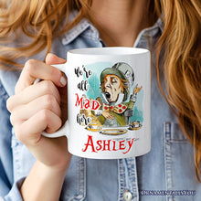 Load image into Gallery viewer, The Mad Hatter Tea Party Personalized Mug, Vintage 1860s Alice's Adventure in Wonderland