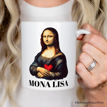 Carregar imagem no visualizador da galeria, Valentine Style Mona Lisa Personalized Mug, Leonardo da Vinci Vintage Art Lover Gift