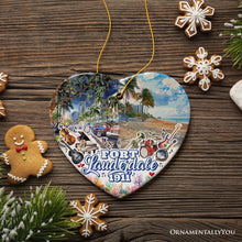 Carregar imagem no visualizador da galeria, Vibrantly Tropical Fort Lauderdale Ornament, Cultural and Lively Florida Beach Christmas Gift