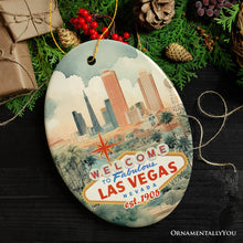 Carregar imagem no visualizador da galeria, Vintage Hand Drawn Art of Las Vegas Ornament, Nevada Christmas Gift Souvenir