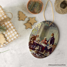 Load image into Gallery viewer, Writing of the Declaration of Independence Painting Ornament, Vintage American History