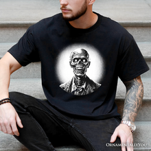 Load image into Gallery viewer, Zombie Spooky Portrait T-Shirt, Horror Villain Theme Halloween Tee