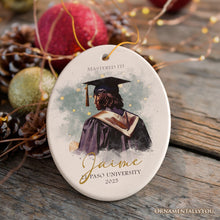 Load image into Gallery viewer, Artistic Graduation Gift Personalized Ornament, Watercolor Art Style Male Student