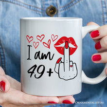 Carregar imagem no visualizador da galeria, 50 Birthday Personalized Mug For Women, 49 Plus Sarcastic Gift With Custom Name