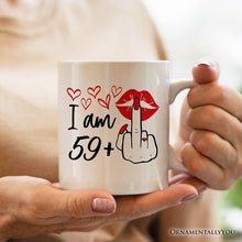 Carregar imagem no visualizador da galeria, 60 Birthday Personalized Mug For Women, 59 Plus Sarcastic Gift With Custom Name
