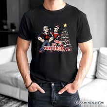 Load image into Gallery viewer, Ahoy! It's Christmus! Popeye and Olive T-Shirt, Vintage Sailor Tee for Christmas Time