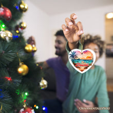 Load image into Gallery viewer, Aloha Hawaii Tropical Watercolor Beach Ornament, Nature Paradise Christmas Gift