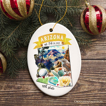 Load image into Gallery viewer, Artistic Arizona State Themes and Landmarks Christmas Ornament