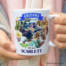 Load image into Gallery viewer, Artistic Arizona State Themes and Landmarks Personalized Mug With Custom Name