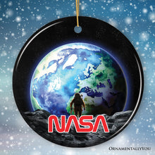 Carregar imagem no visualizador da galeria, Artistic NASA Handcrafted Christmas Ornament, Astronaut in Outer Space with the Planets