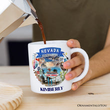 Load image into Gallery viewer, Artistic Nevada State Themes and Landmarks Personalized Mug With Custom Name
