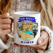 Carregar imagem no visualizador da galeria, Artistic New Mexico State Themes and Landmarks Personalized Mug With Custom Name
