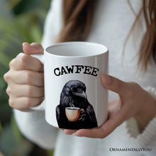 Cargar imagen en el visor de la galería, Cawfee Crow Personalized Mug, Funny Bird Lover Gift With Custom Name