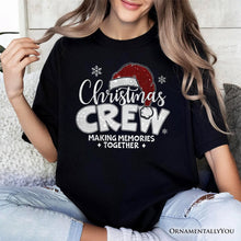 Load image into Gallery viewer, Christmas Crew T‑Shirt, Glitter Santa Hat Tee for Making Memories