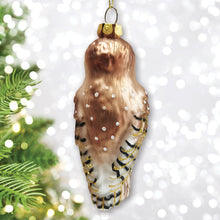 Cargar imagen en el visor de la galería, Classic Barn Owl Glass Christmas Ornament