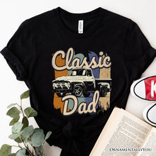 Cargar imagen en el visor de la galería, Classic Dad T-Shirt, Black Retro Truck Fathers Tee