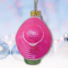 Cargar imagen en el visor de la galería, Coastal Beach Bag Glass Christmas Ornament, Ocean Seaside Nautical Home Tree Decoration