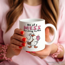 Load image into Gallery viewer, Coquette Pink Goose Personalized Mug, Sassy Gift With Custom Name
