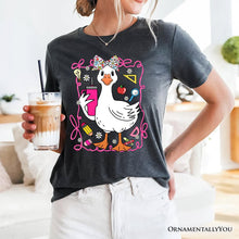 Cargar imagen en el visor de la galería, Coquette Teacher Goose T-Shirt, Funny Classroom Tee for Educators